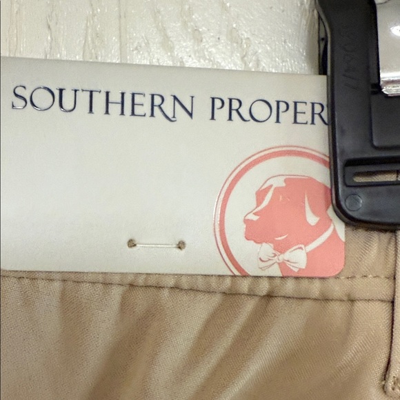 Southern Proper Khaki Flat Front Shorts - Picture 3 of 4